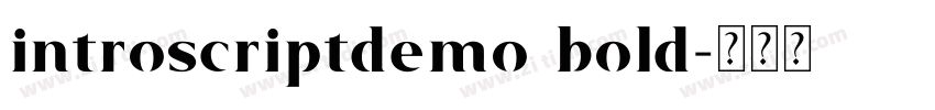 introscriptdemo bold字体转换